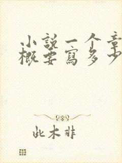 小说一个章节大概要写多少字