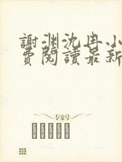 谢渊沈冉小说免费阅读最新章节更新时间