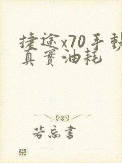 捷途x70手动真实油耗