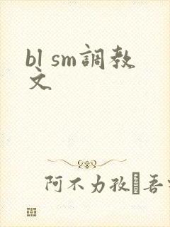 bl sm调教文