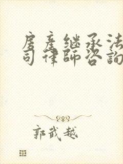 房产继承法律官司律师咨询