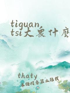 tiguan tsi大众什么车