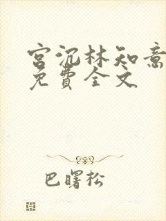 宫沉林知意小说免费全文