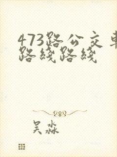 473路公交车路线路线