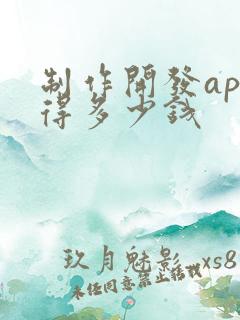 制作开发app得多少钱