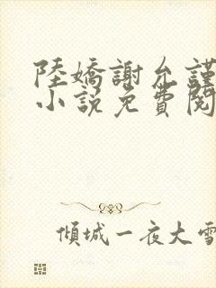 陆娇谢允谨穿越小说免费阅读