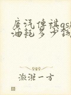 广汽传祺gs8油耗多少钱一公里