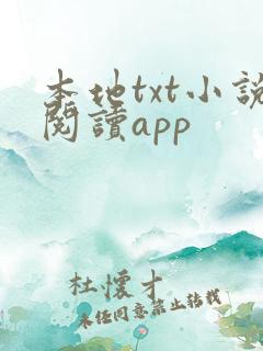 本地txt小说阅读app