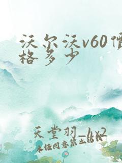 沃尔沃v60价格多少