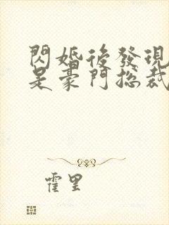 闪婚后发现老公是豪门总裁txt全本下载