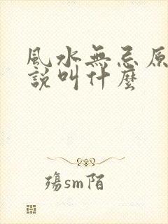 风水无忌原著小说叫什么