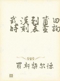 武汉到莆田高铁时刻表查询