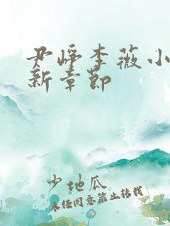 尹峥李薇小说最新章节