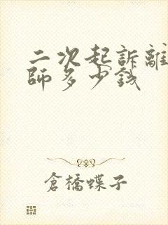 二次起诉离婚律师多少钱