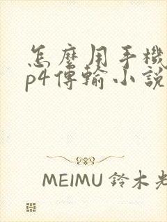 怎么用手机向mp4传输小说