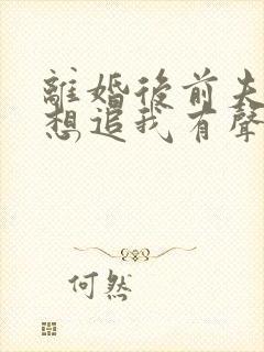 离婚后前夫总是想追我有声小说完整 离婚后前夫总是想追我有声小说完整