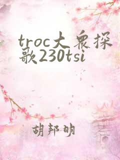 troc大众探歌230tsi