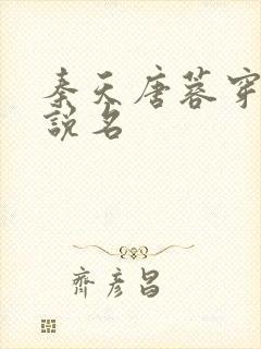 秦天唐蓉穿越小说名