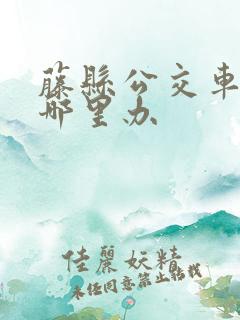 藤县公交车卡在哪里办