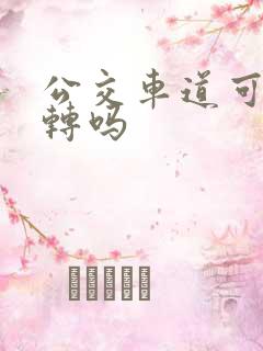 公交车道可以右转吗