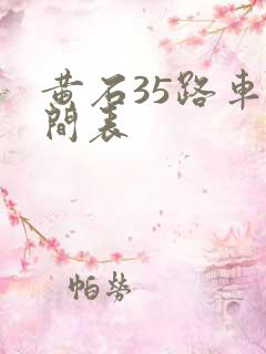 黄石35路车时间表 黄石35路车时间表