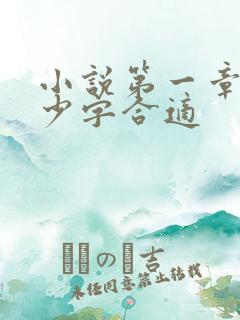 小说第一章写多少字合适 小说第一章写多少字合适