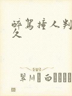 醉驾撞人判刑多久