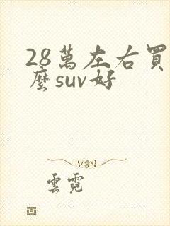 28万左右买什么suv好