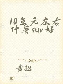 10万元左右买什么suv好
