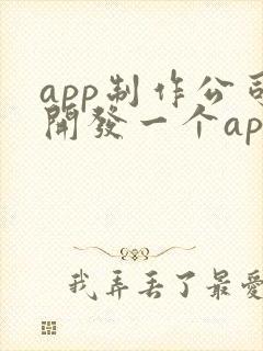 app制作公司开发一个app的价格