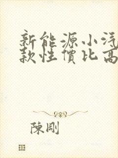 新能源小汽车哪款性价比高