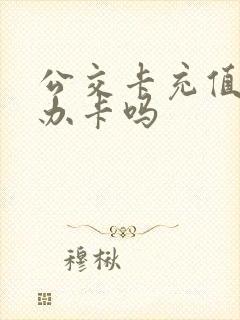 公交卡充值点能办卡吗