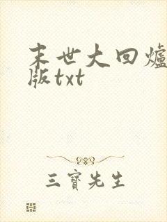 末世大回炉精校版txt