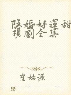 隐婚好运甜妻电视剧全集
