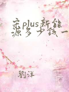 宋plus新能源多少钱一辆