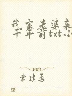 我家老婆来自一千年前txt小说