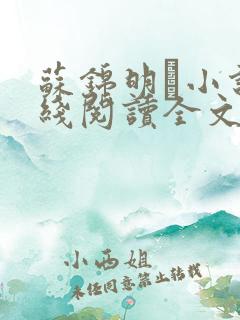 苏锦明玦小说在线阅读全文