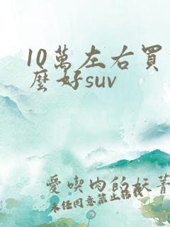 10万左右买什么好suv