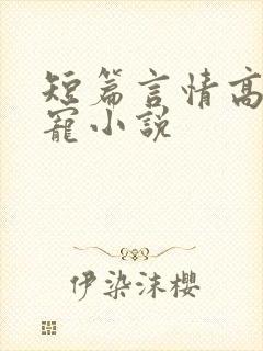 短篇言情高能甜宠小说