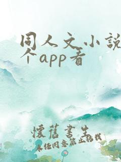 同人文小说在哪个app看 同人文小说在哪个app看