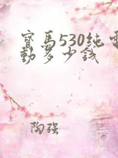 宝马530纯电动多少钱 宝马530纯电动多少钱