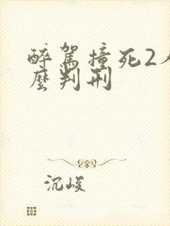 醉驾撞死2人怎么判刑