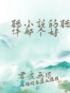 听小说的听书软件哪个好