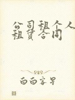 公司租个人车辆租赁合同