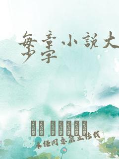 每章小说大概多少字