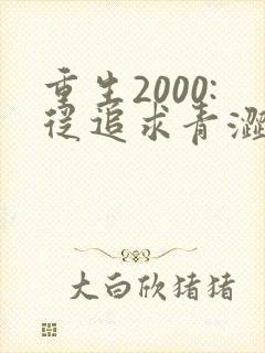重生2000:从追求青涩校花同桌开始全文小说