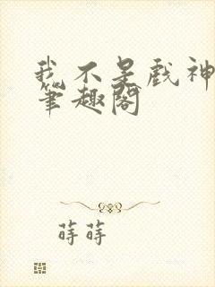 我不是戏神小说笔趣阁