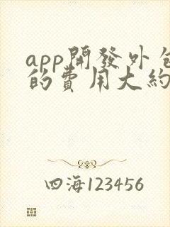 app开发外包的费用大约是多少