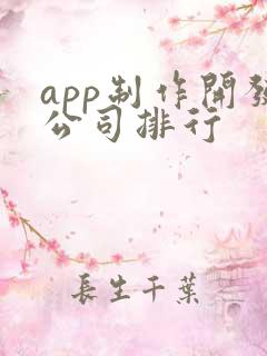 app制作开发公司排行