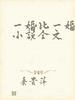 一婚比一婚还高小说全文
